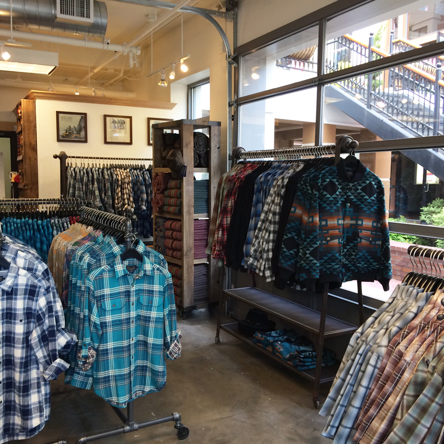 Merchandise on display at the Pendleton store in Eugene, Oregon. 