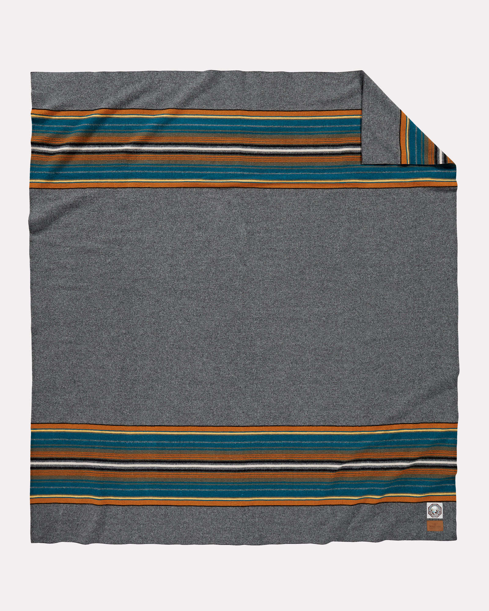 The Pendleton Olympic national Park blanket, laid flat.