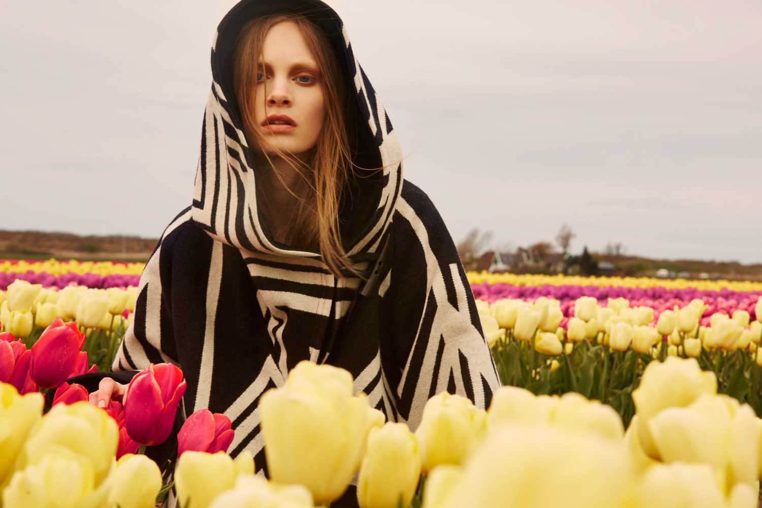 A model in a Lindsey Thornburg cape. 