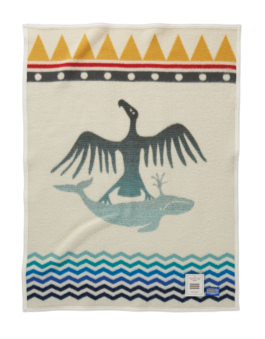 Thunderbird and Whale child's blanket