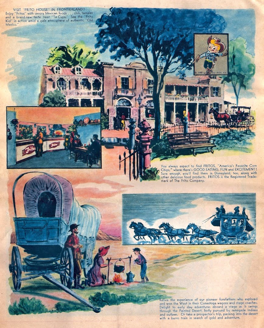 A brochure for Frontierland at Disneyland.