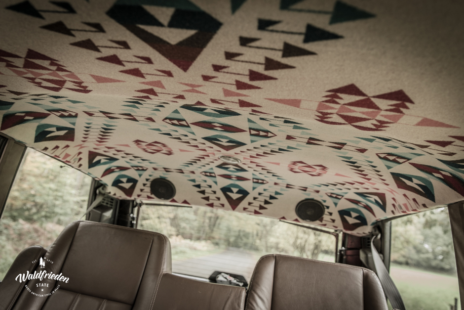 Range Rover interior with Pendleton fabric