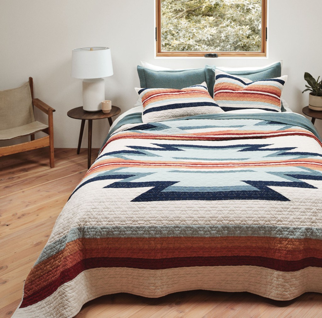 Wyeth Trail quilted cotton coverlet bedding set by Pendleton