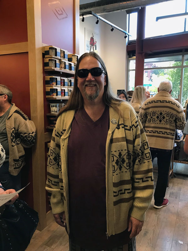 A man dressed as The Dude