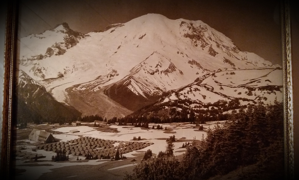 Louise always loved Mt. Rainier. This photo of the mountain and a CCC camp at its base hung on the wall of her home for most of her life.