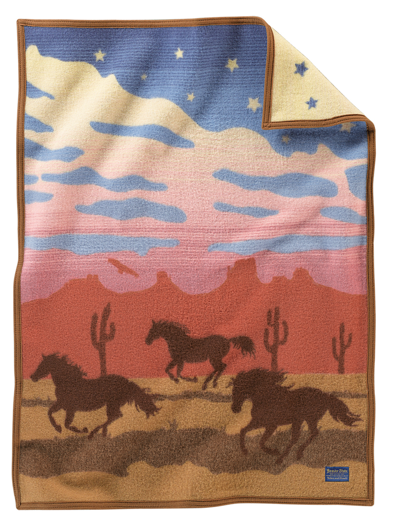 Pendleton Wild Horses child-sized blanket.