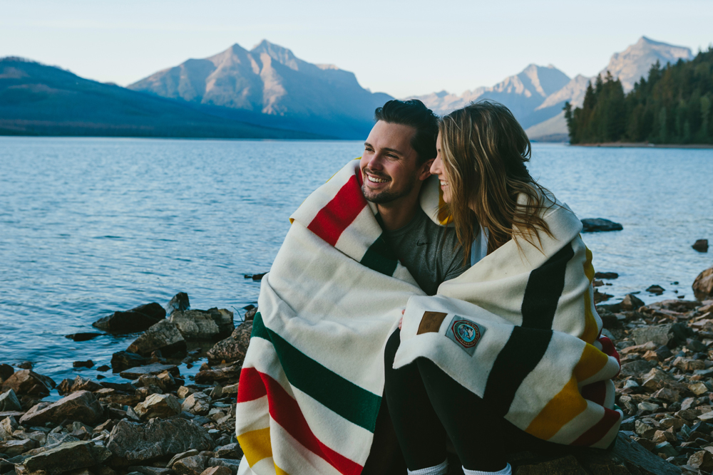 Irey_ A man and woman wrapped in a blanket