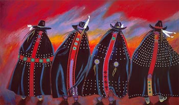 The original artwork, "Rodeo Sisters," by Susana Santos. All Rights Reserved. 