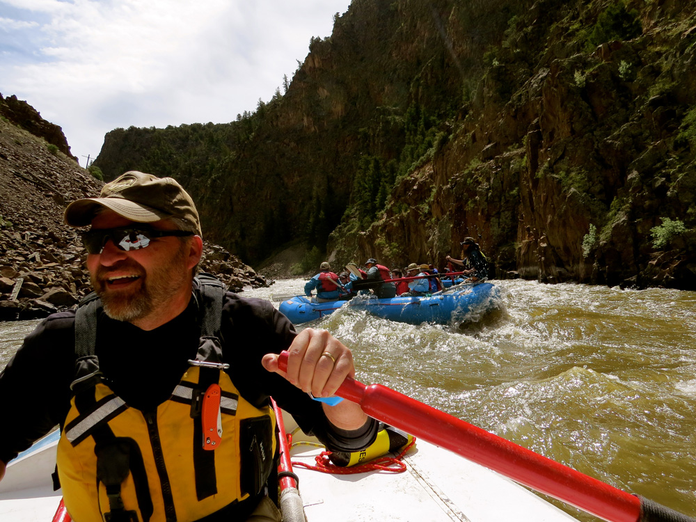 Greg Hatten runs the rapids at Rocky Mountain National Park