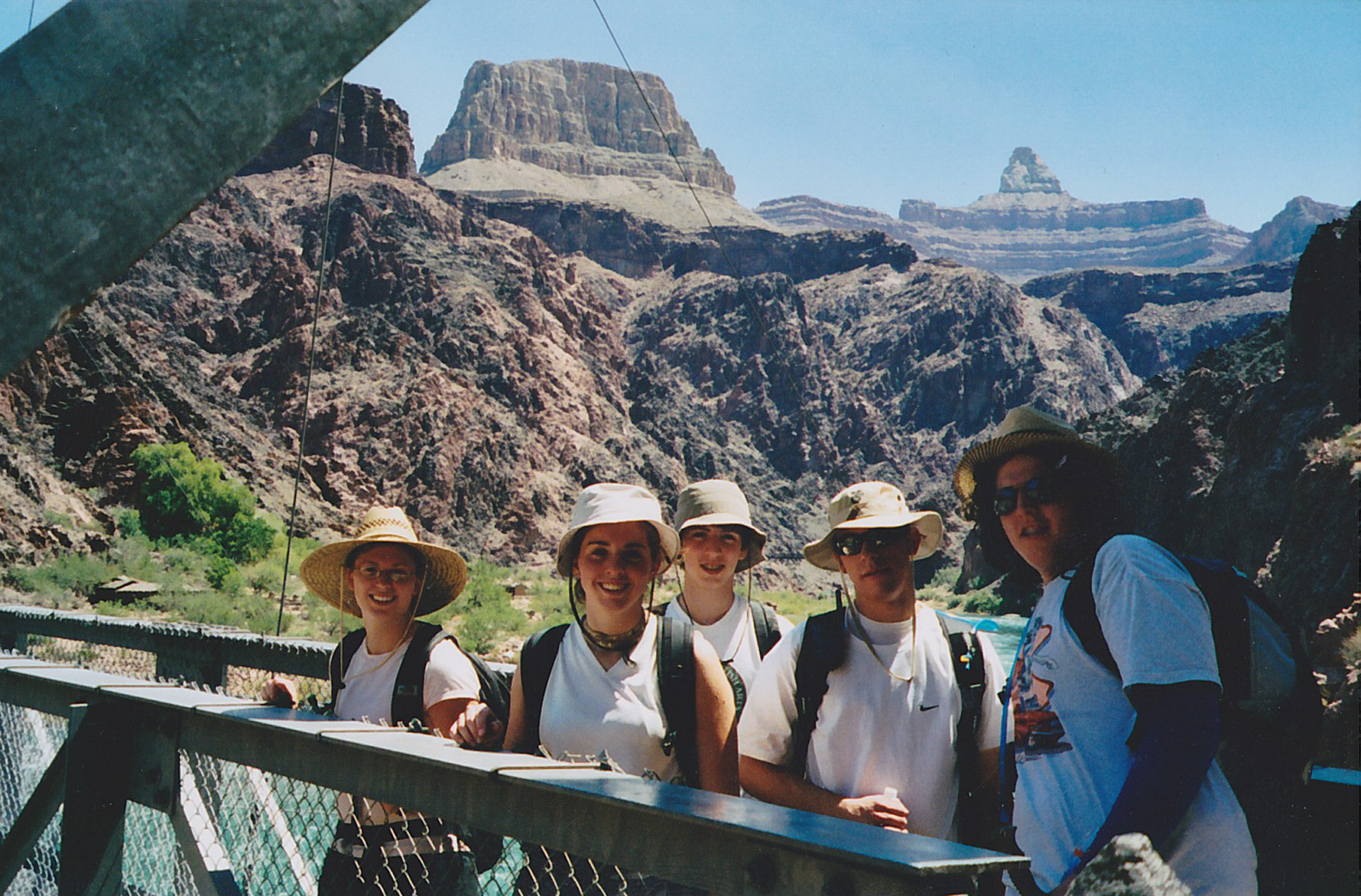 Kids at Silver bridge, Grand Canyon