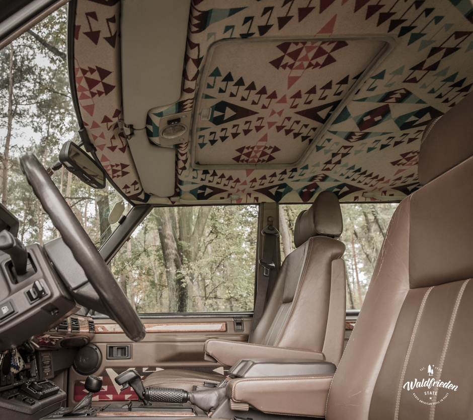 Range Rover interior with Pendleton fabric