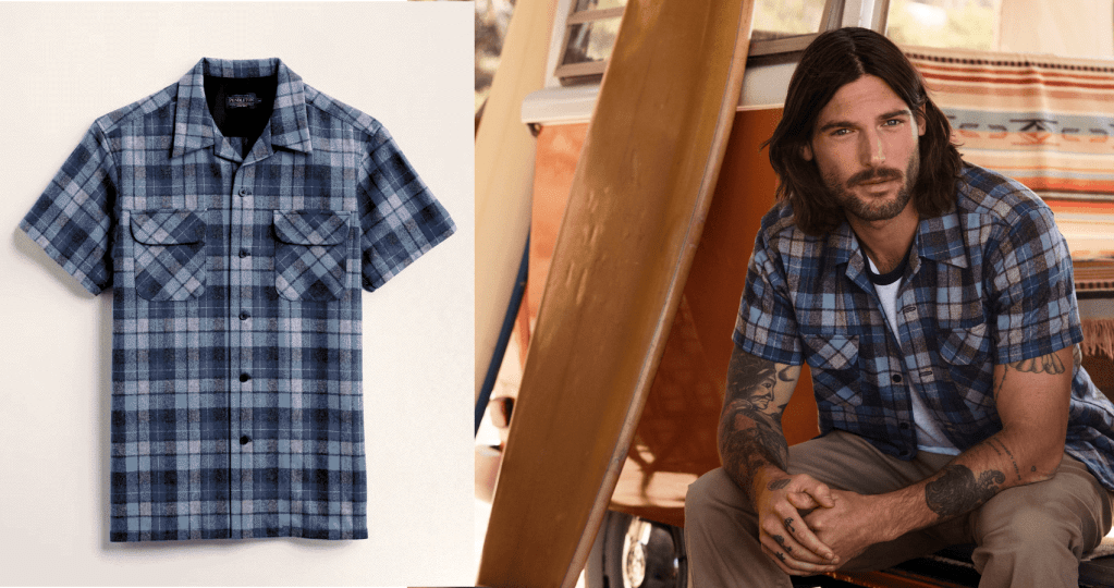 The short sleeve version of the Pendleton Board Shirt in the Original Surf Plaid made famous by the Beach Boys