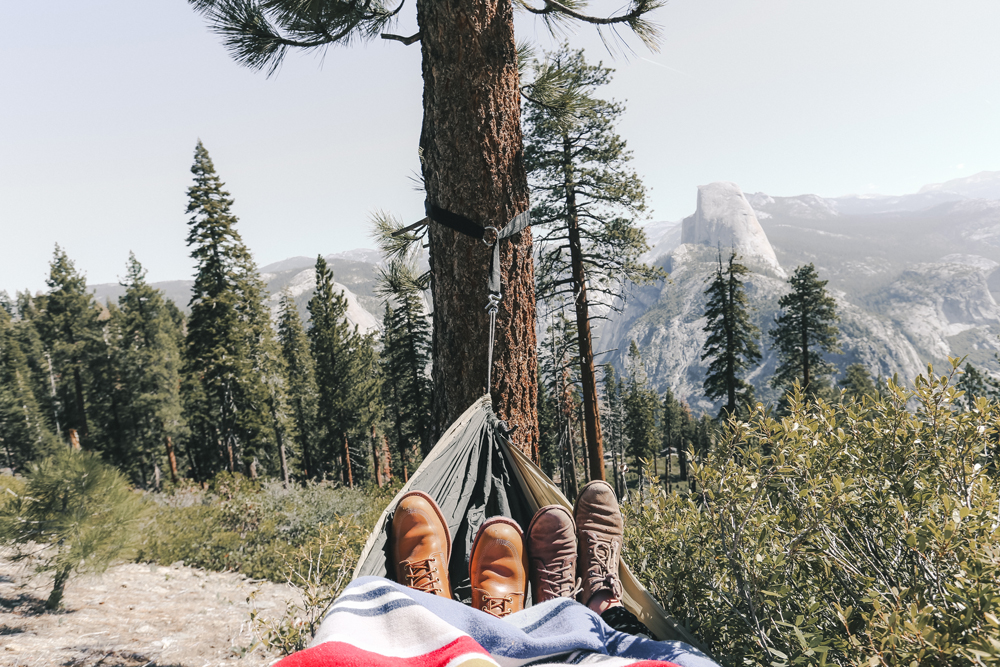 the view of Yosemite in a hammock - photo by Allie Taylor