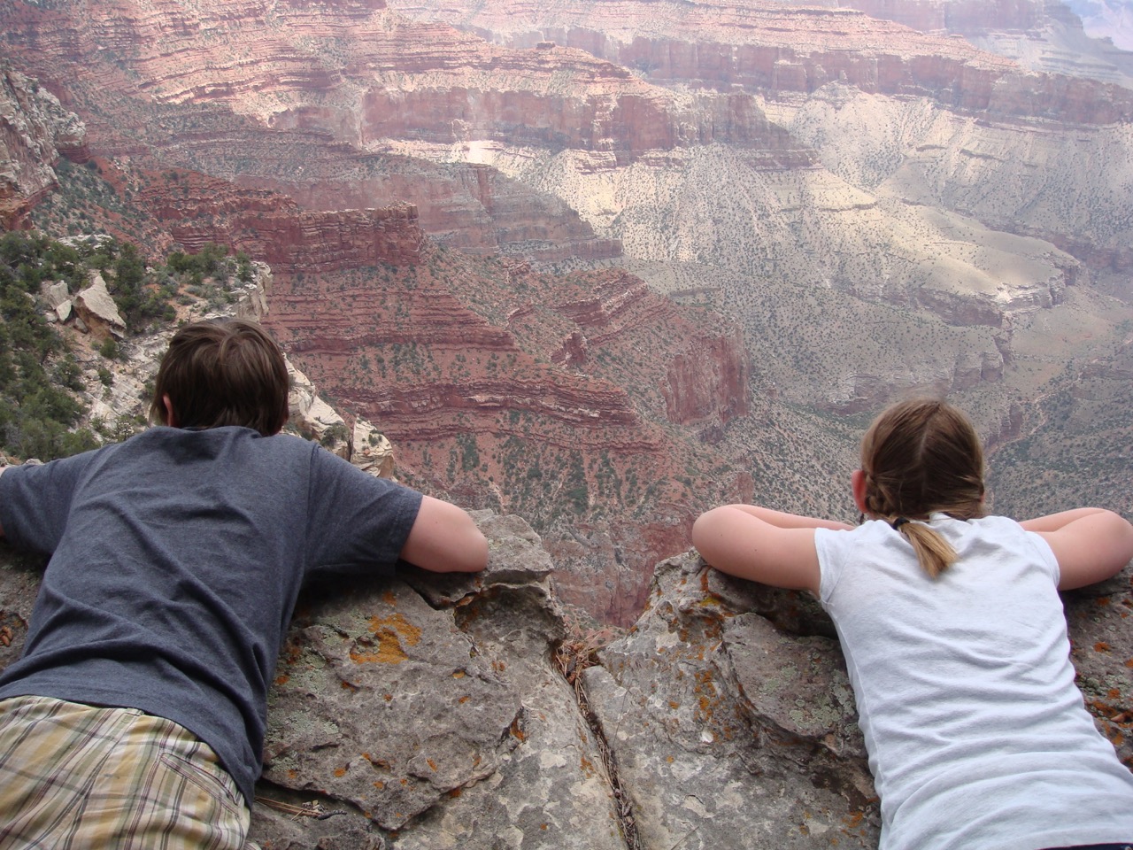 Henry and Violet looking into the North RIm.