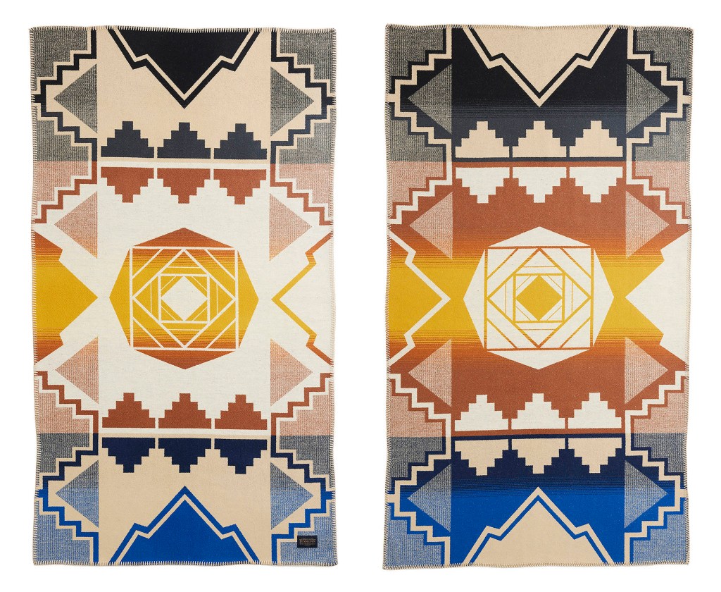 Directions Home blanket by Pendleton for the American Indian College Fund, front and back