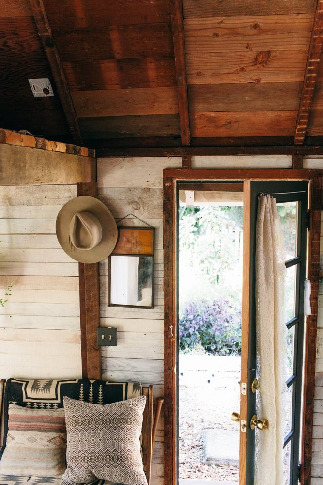 the door into the tiny home. 