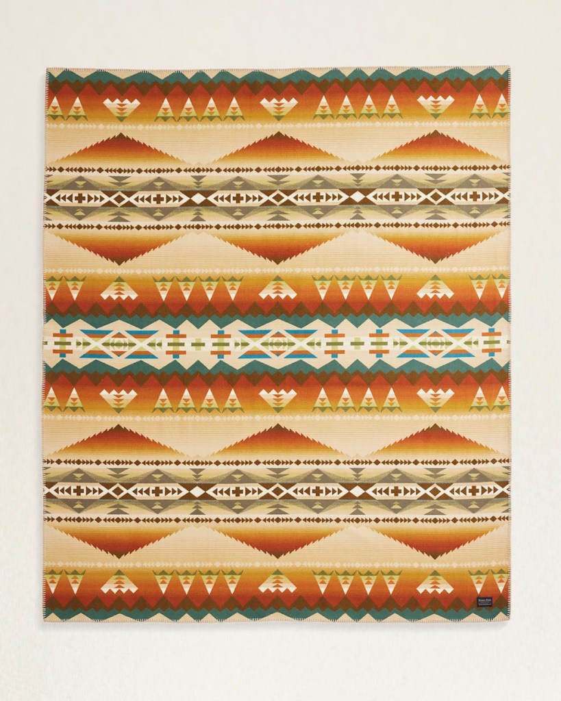 The front or face of the Solstice Canyon blanket by Pendleton