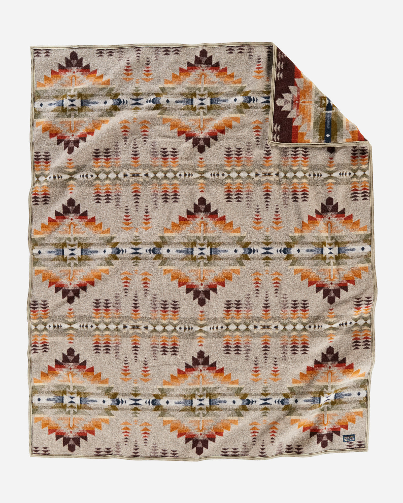 Juniper Mesa blanket by Pendleton - beige diamond designs