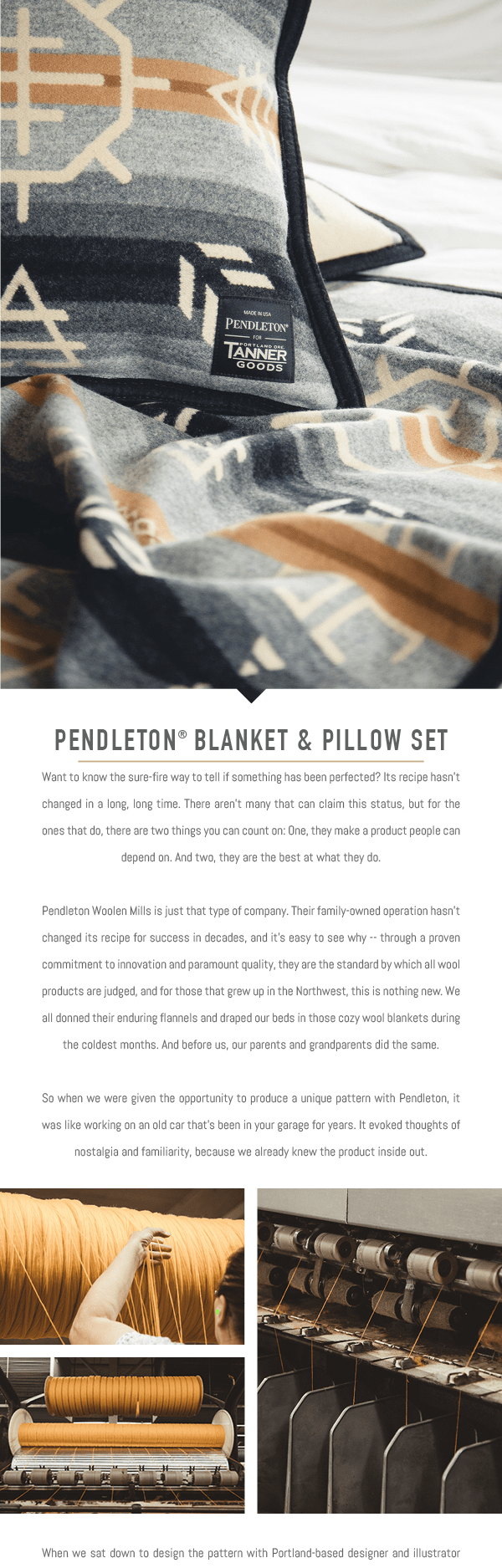 Pendleton for Tanner Goods