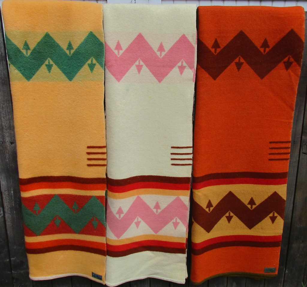 Three Santa Fe blankets - photo courtesy Fred Coldwell