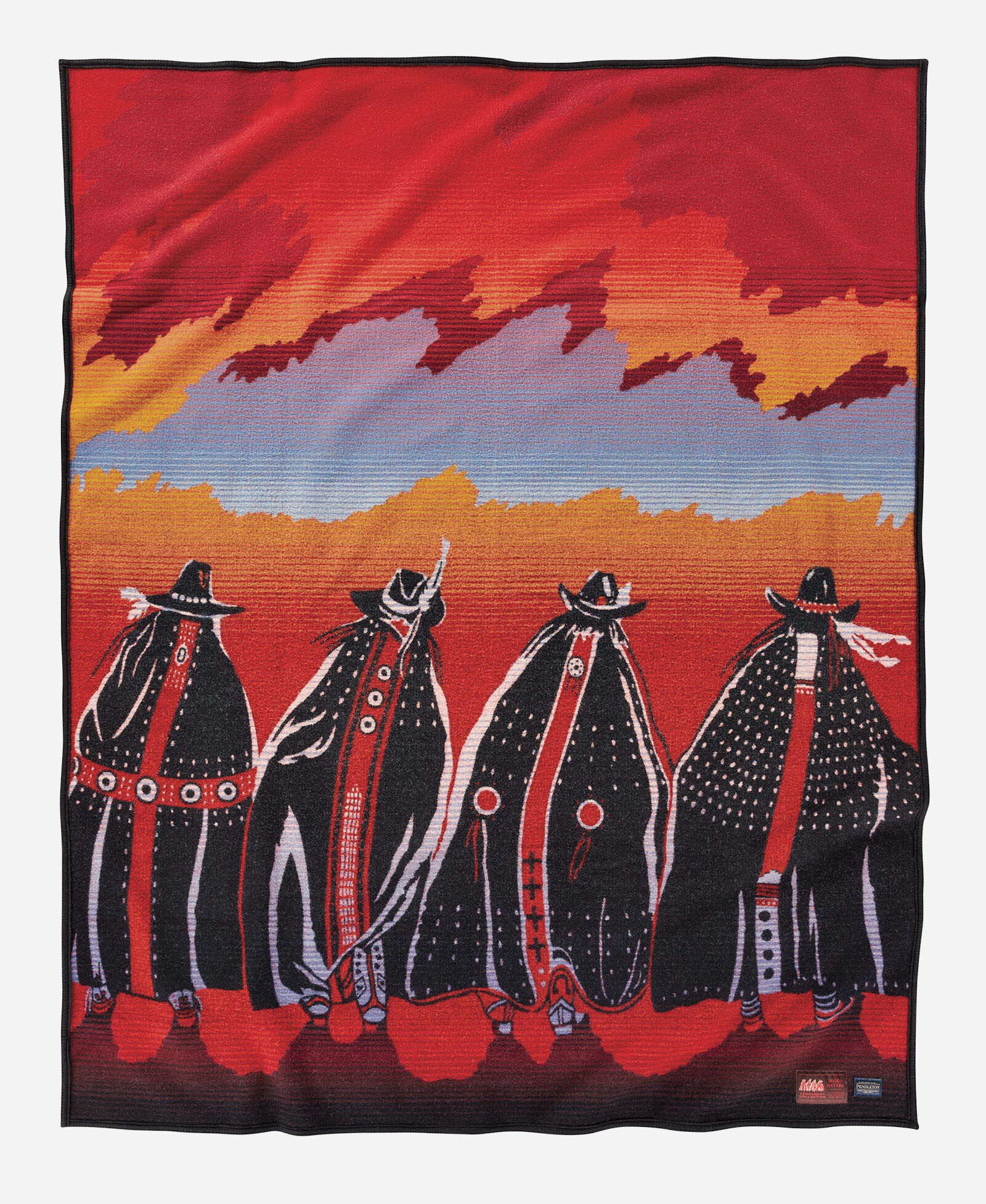 Front view of "Rodeo Sisters" blanket