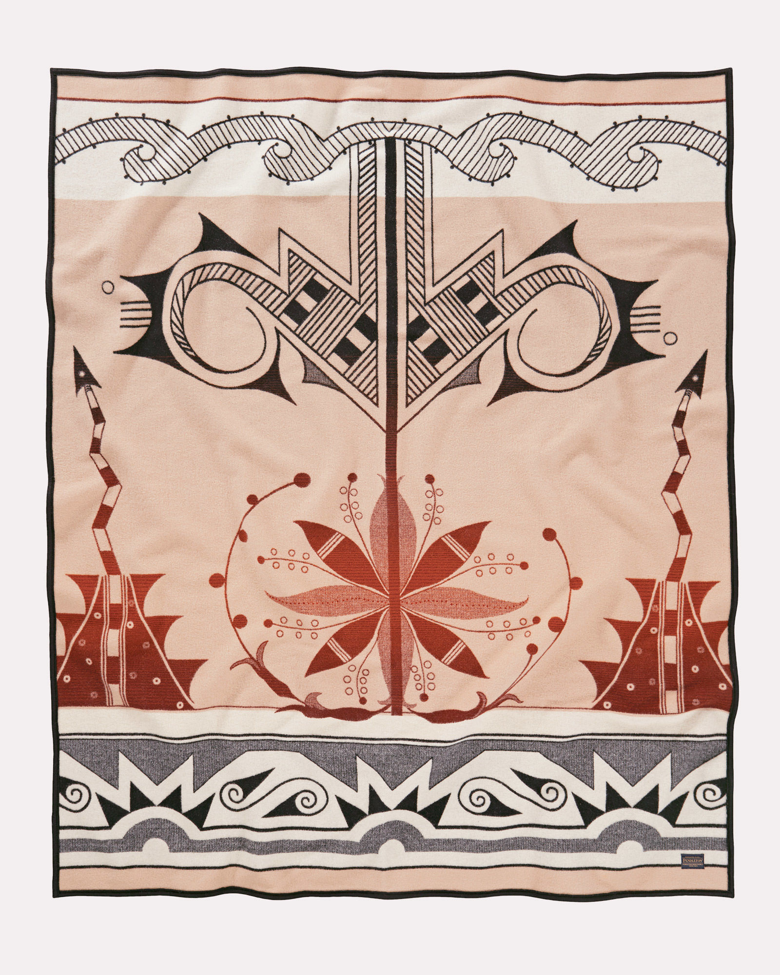 Center of Creation legendary blanket b Pendleton Woolen Mills, from an original work of art by Deborah Jojola.