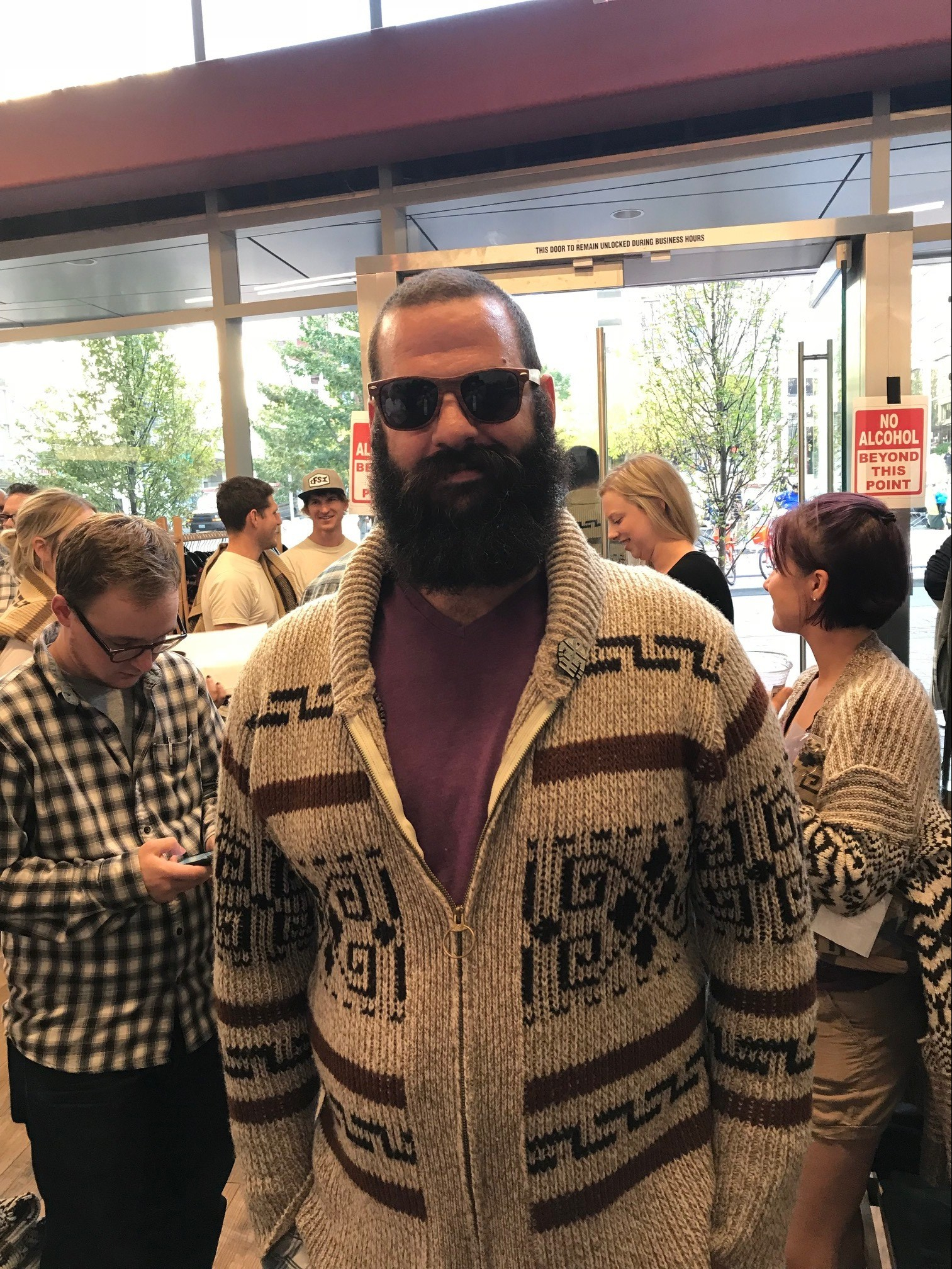 A man wears a vintage Westerley sweater