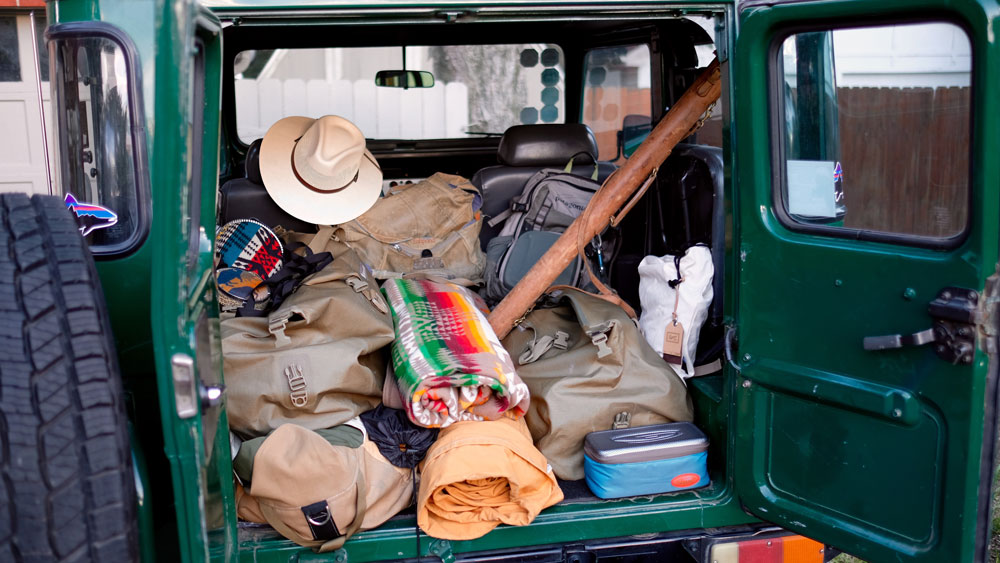 Greg Hatten's rig packed for adventure, including a Pendleton Chief Joseph blanket. Photo by Greg Hatten