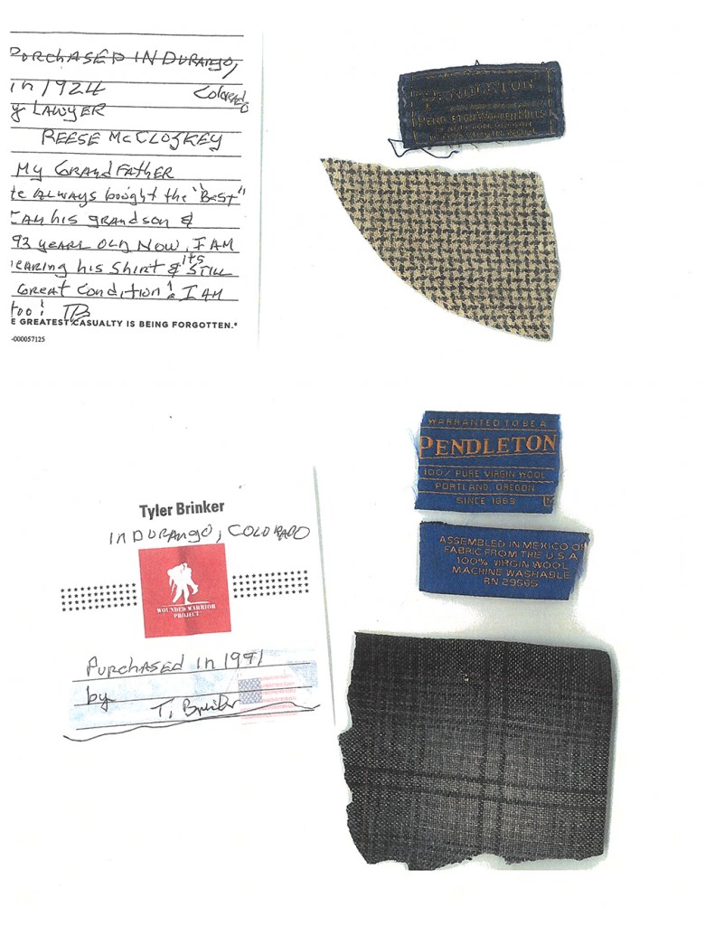 Collage of archival materials for Pendleton Woolen Mills