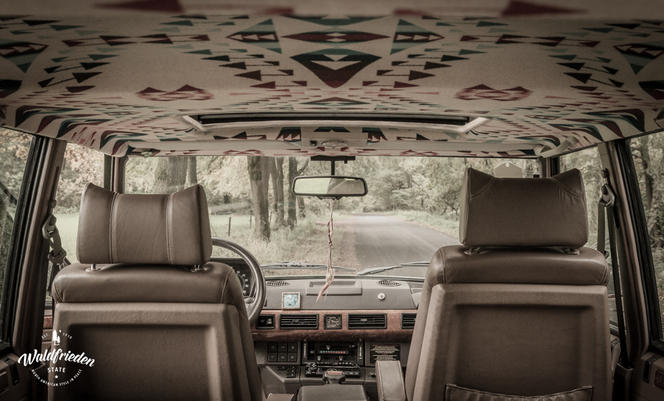 Range Rover interior with Pendleton fabric