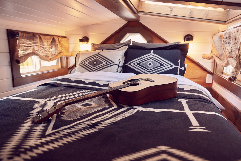 tamara_jaswal: sleeping loft with Pendleton blanket on the bed