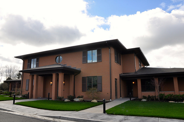 The exterior of the Fisher House in Vancouver, Washington.